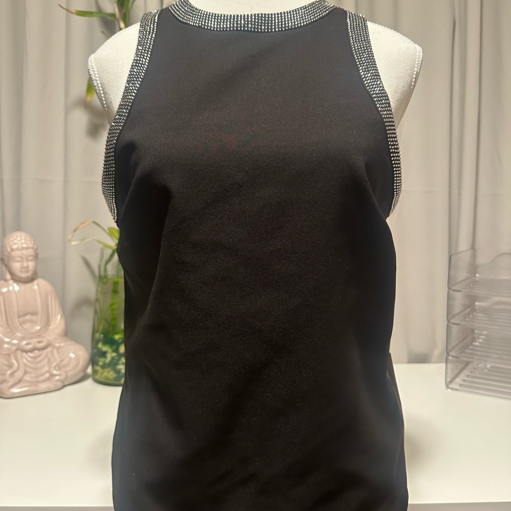 Zara Black Sleeveless Top with Open Back
